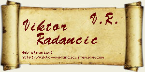 Viktor Radančić vizit kartica